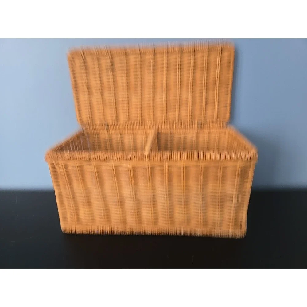Vtg Storage‎ Basket Home Office Supplies Rectangle for Closet Nursery Home Decor